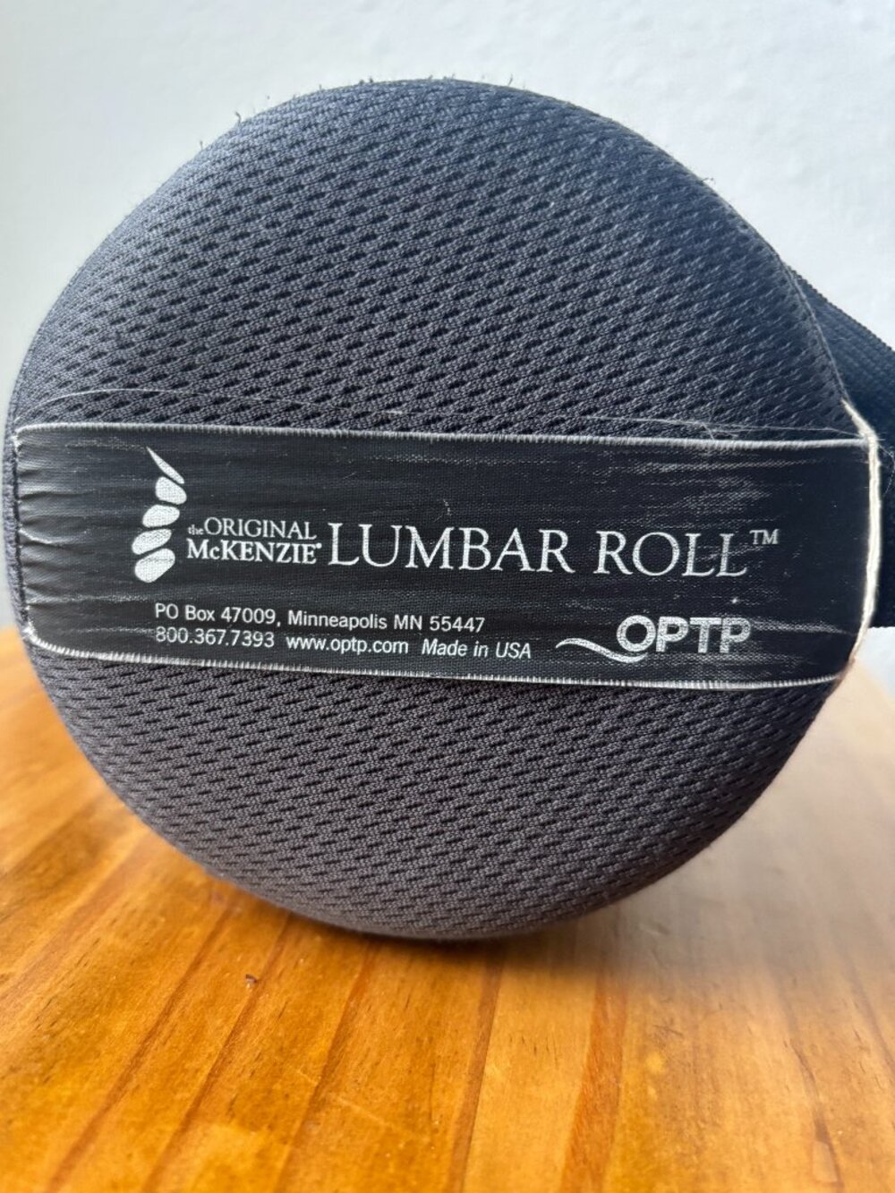 The Original McKenzie Lumbar Roll by OPTP Low Back Support While Seated Gray
